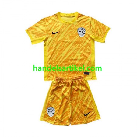 Slowenien Torwart Kinder Heim Trikotsatz EURO 2024 Kurzarm